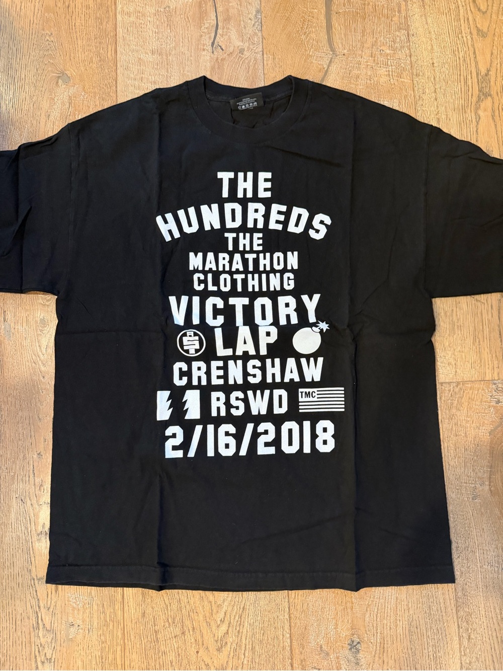 The Hundreds Black Short-Sleeve Graphic Tee - Victory Lap Print